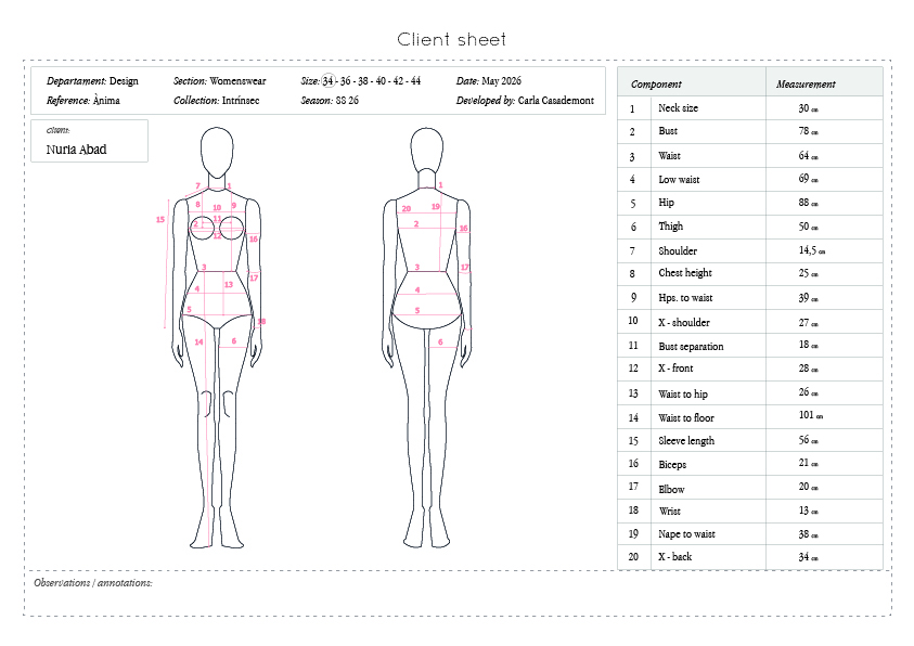 Client sheet